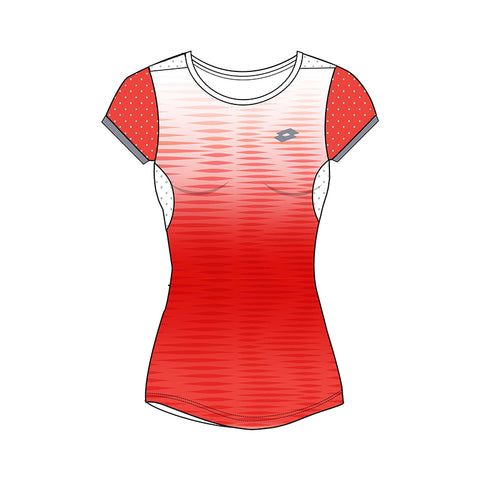 Lotto Girls Top Ten Iv Tee 2 (Red Poppy)