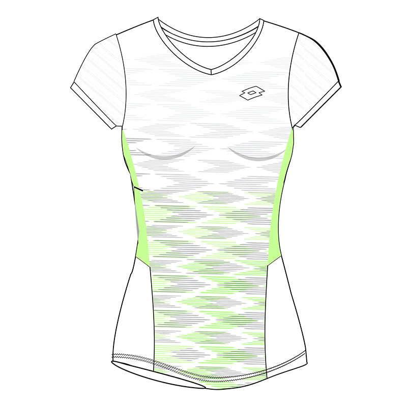 Lotto Girls Tech 1 D4 Tee (White/Green)