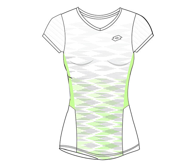 Lotto Girls Tech 1 D4 Tee (White/Green)