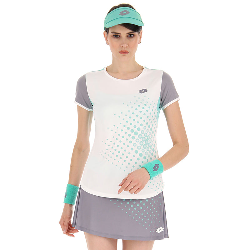 Lotto Top Ten Top Iv Tee 1 (W) (White/Green)