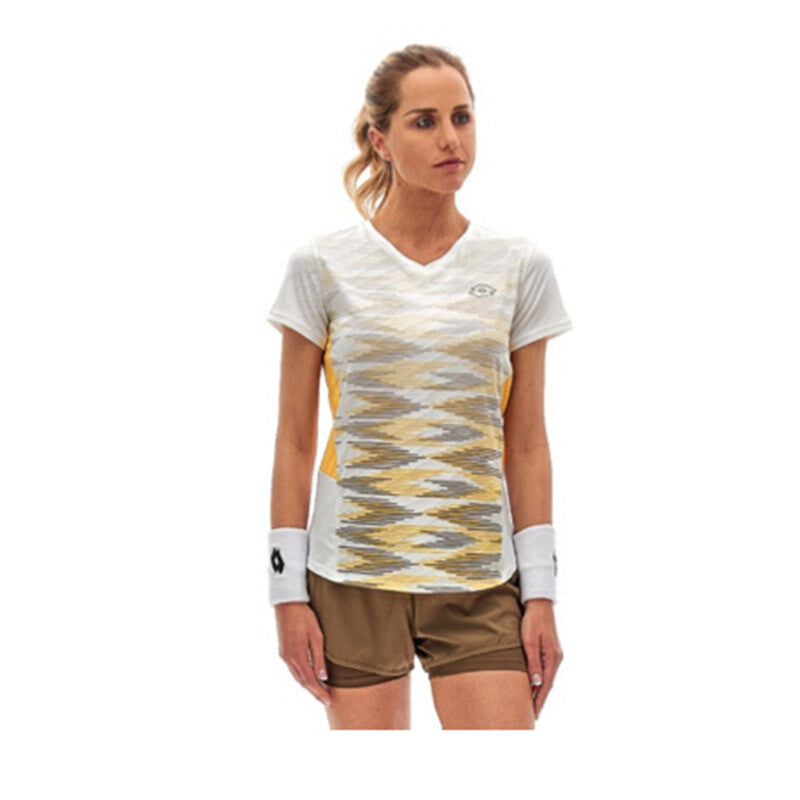Lotto Tech 1 D4 Tee (W) (White/Yellow)