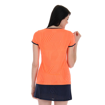 Lotto Superrapida Pickleball V Tee (W) (Orange)