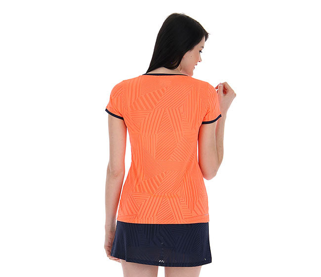 Lotto Superrapida Pickleball V Tee (W) (Orange)