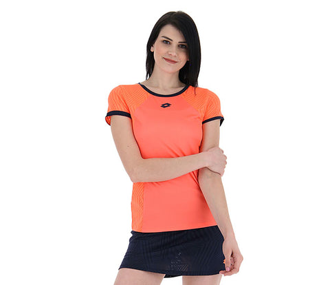 Lotto Superrapida Pickleball V Tee (W) (Orange)