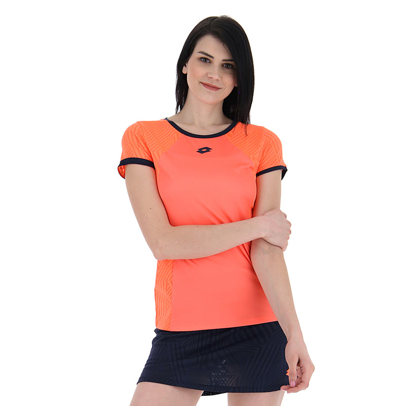 Lotto Superrapida Pickleball V Tee (W) (Orange)