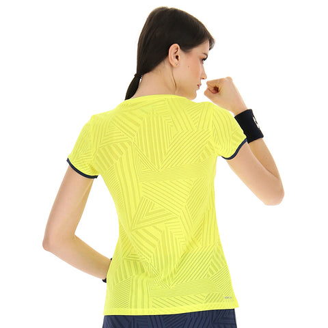 Lotto Superrapida Pickleball V Tee (W) (Yellow)