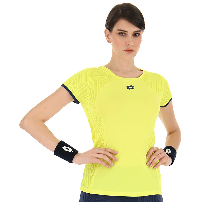 Lotto Superrapida Pickleball V Tee (W) (Yellow)