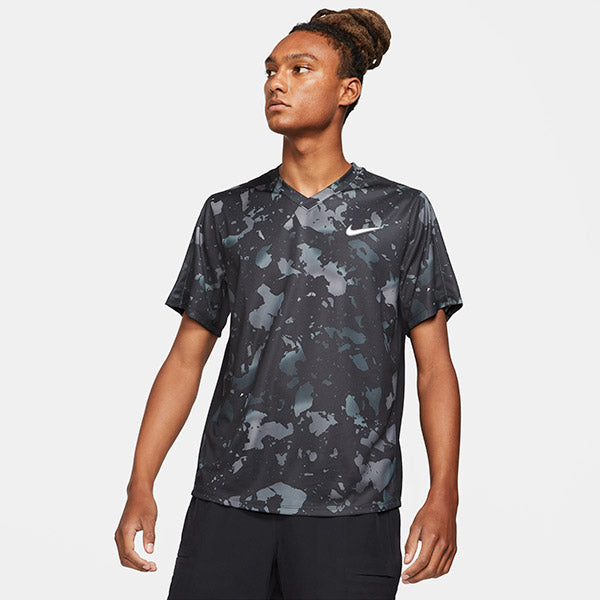 Nike Court Drifit Victory Top Print (M) (Black) Nike