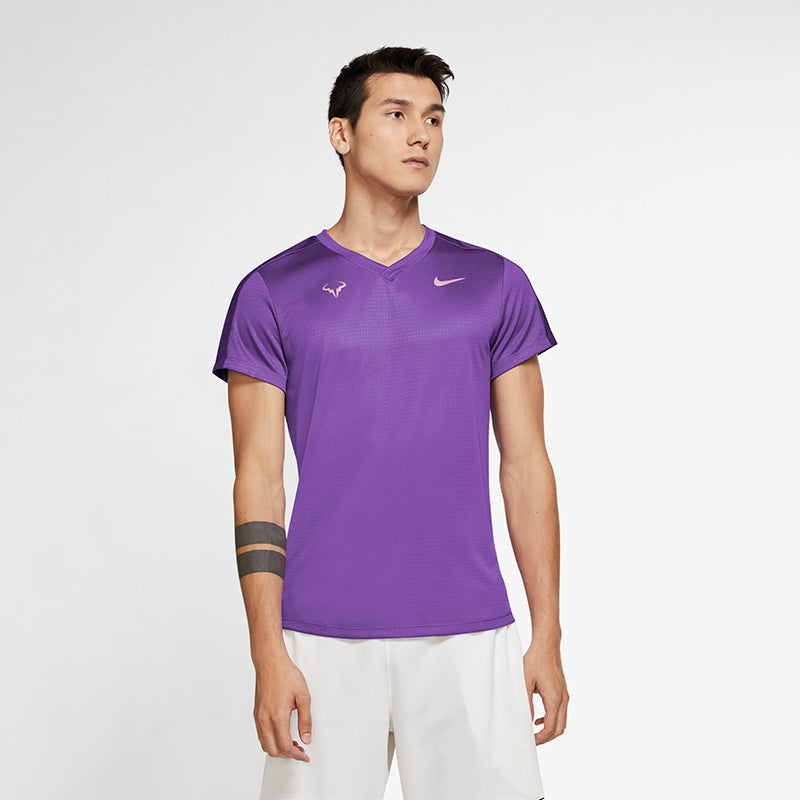 Nike Rafa Challenger Short Sleeve Top (M) (Wild Berry)