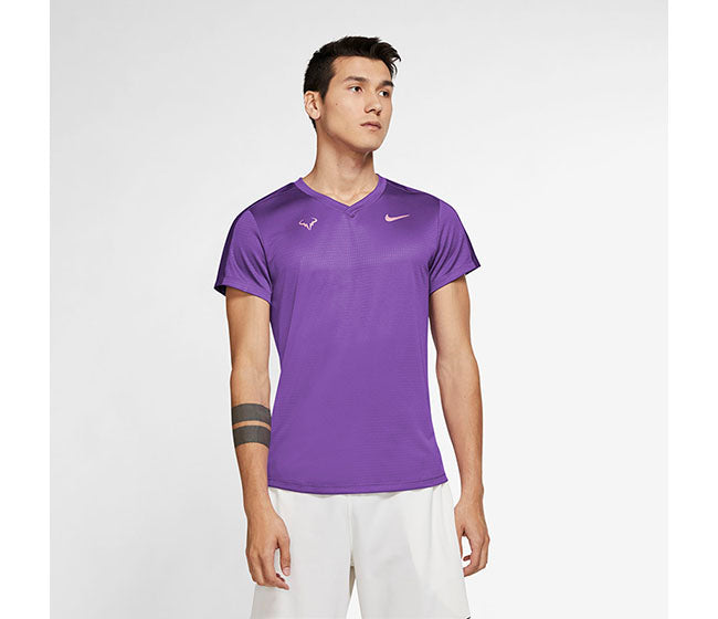 Nike Rafa Challenger Short Sleeve Top (M) (Wild Berry)