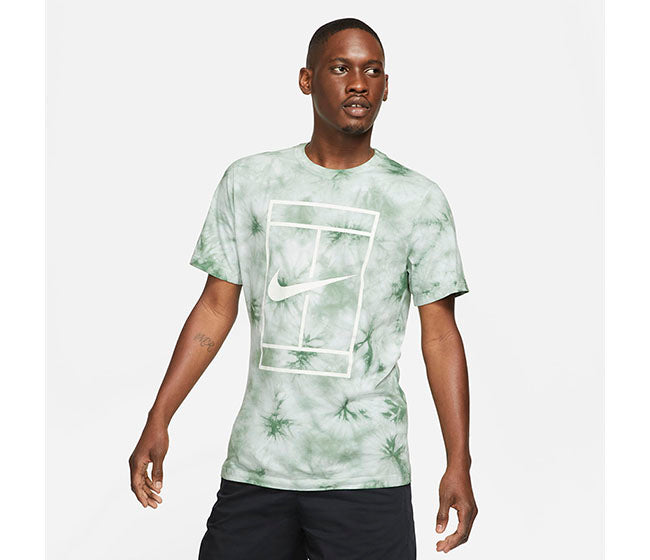 Nike Court Tie-Dye Tennis Tee (M) (White/Grey)