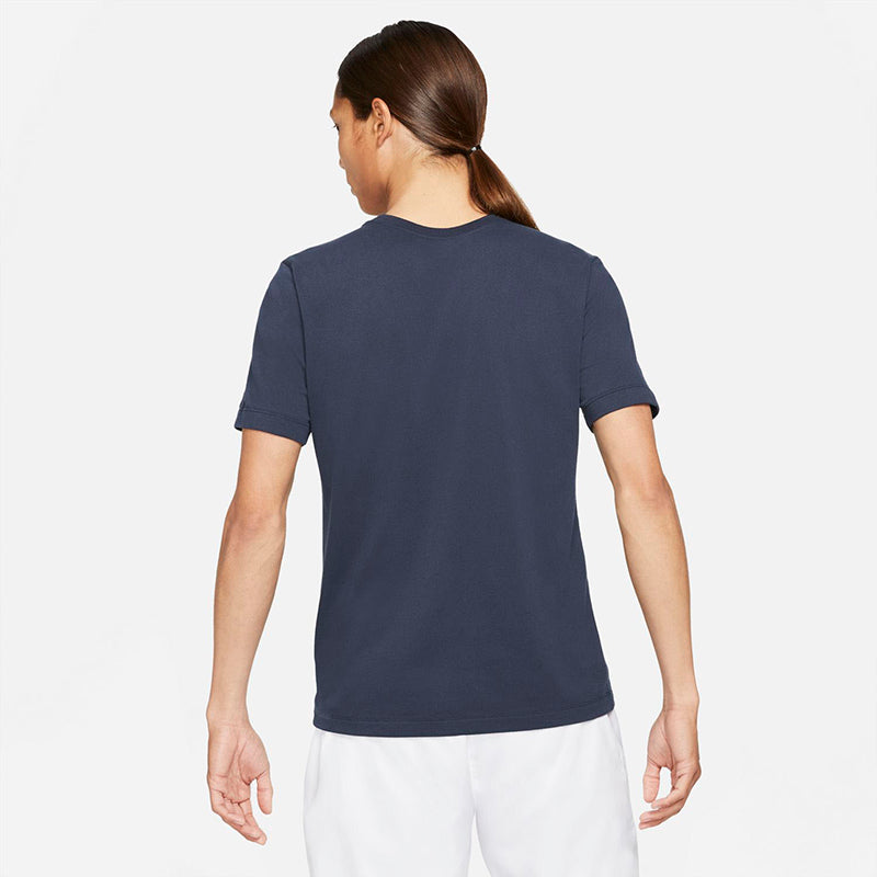 Nike Court Rafa Clay Tee (M) (Navy/Lime)