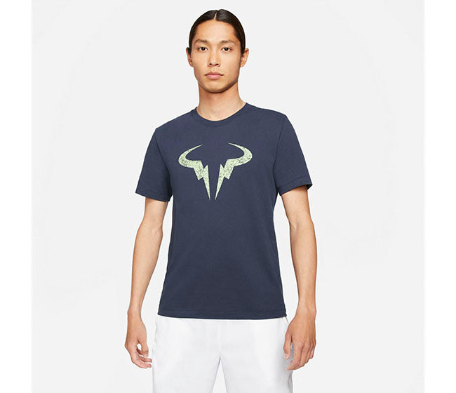Nike Court Rafa Clay Tee (M) (Navy/Lime)