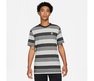 Nike Court Striped Tee (M) (Black)