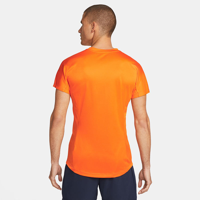 Nike Rafa Challenger Short Sleeve Top (M) (Orange) Nike