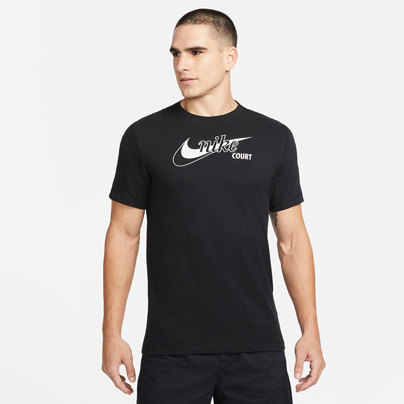 Nike Dri-Fit Swoosh Tennis Tee (M) (Black) Nike