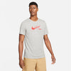 Nike Dri-Fit Swoosh Tennis Tee (M) (Grey)