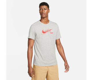 Nike Dri-Fit Swoosh Tennis Tee (M) (Grey)