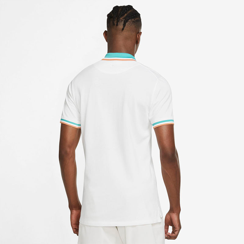 The Nike Heritage Polo Slim 2.0 (M) (White/Teal) Nike