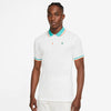 The Nike Heritage Polo Slim 2.0 (M) (White/Teal) Nike
