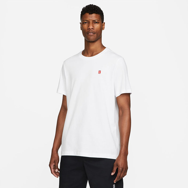 Nike Court Heritage Emblem Tee (M) (White) Nike