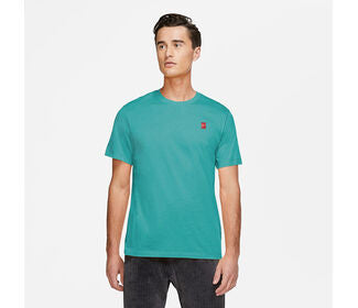 Nike Court Heritage Emblem Tee (M) (Teal)