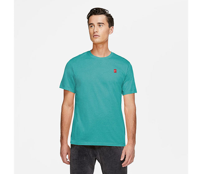 Nike Court Heritage Emblem Tee (M) (Teal)