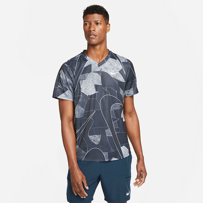 Nike Court Dri-Fit Victory Printed Top (M) (Black) Nike