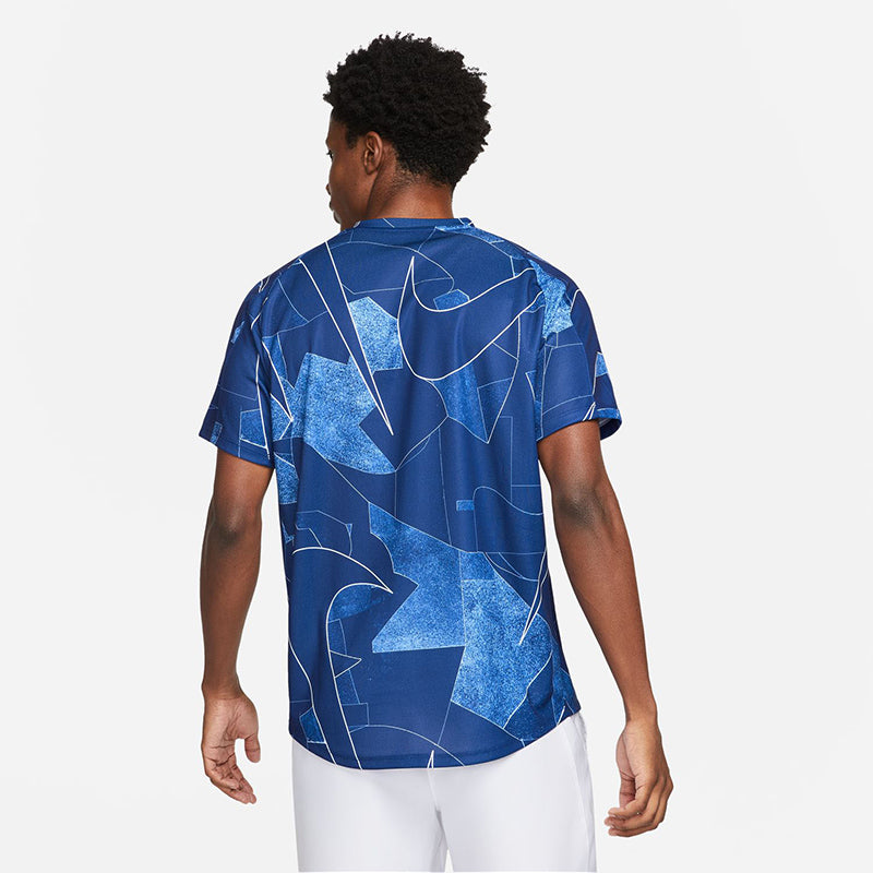 Nike Court Dri-Fit Victory Printed Top (M) (Royal) Nike