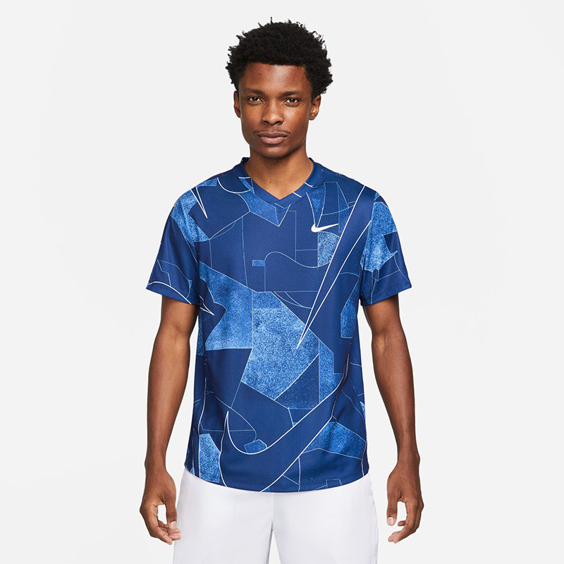 Nike Court Dri-Fit Victory Printed Top (M) (Royal) Nike