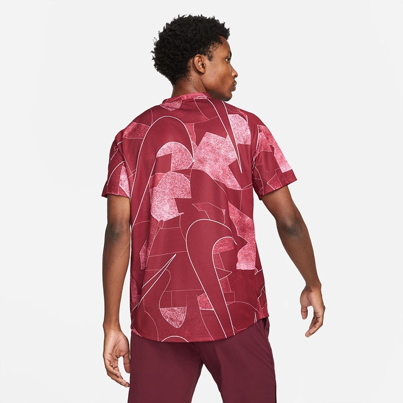 Nike Court Dri-Fit Victory Printed Top (M) (Red) Nike