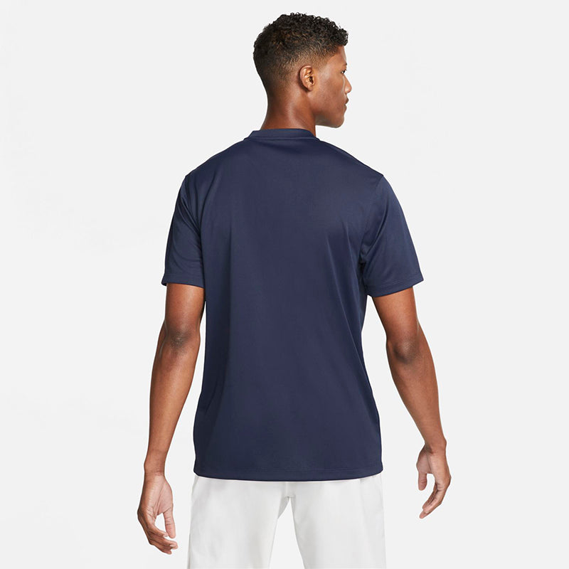 Nike Court Dri-Fit Blade Solid Polo (M) (Navy) Nike