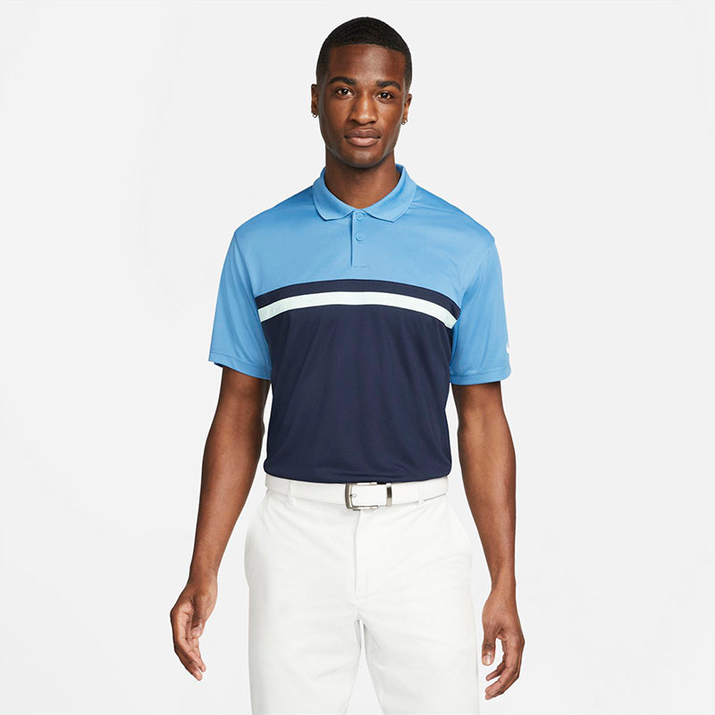 Nike Dri-Fit Victory Colorblock Polo (M) (Blue) Nike