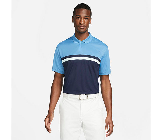 Nike Dri-Fit Victory Colorblock Polo (M) (Blue)