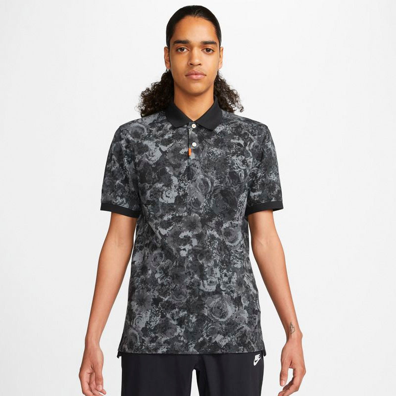 The Nike Printed Slim London Polo (M) (Black) Nike
