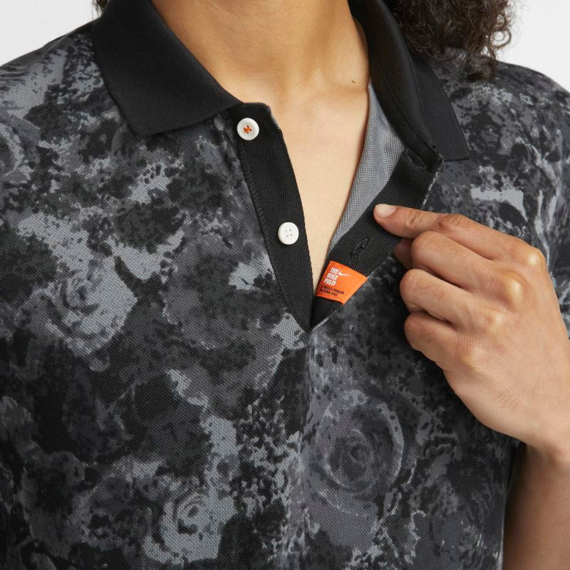 The Nike Printed Slim London Polo (M) (Black) Nike