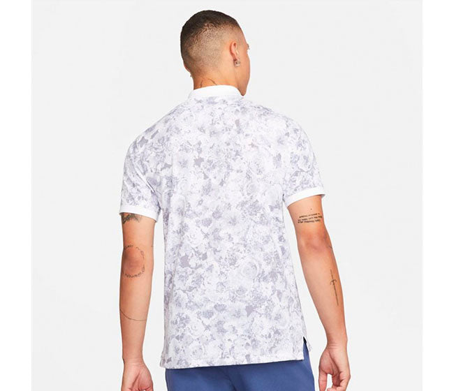 The Nike Printed Slim London Polo (M) (White)