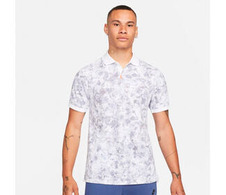 The Nike Printed Slim London Polo (M) (White)