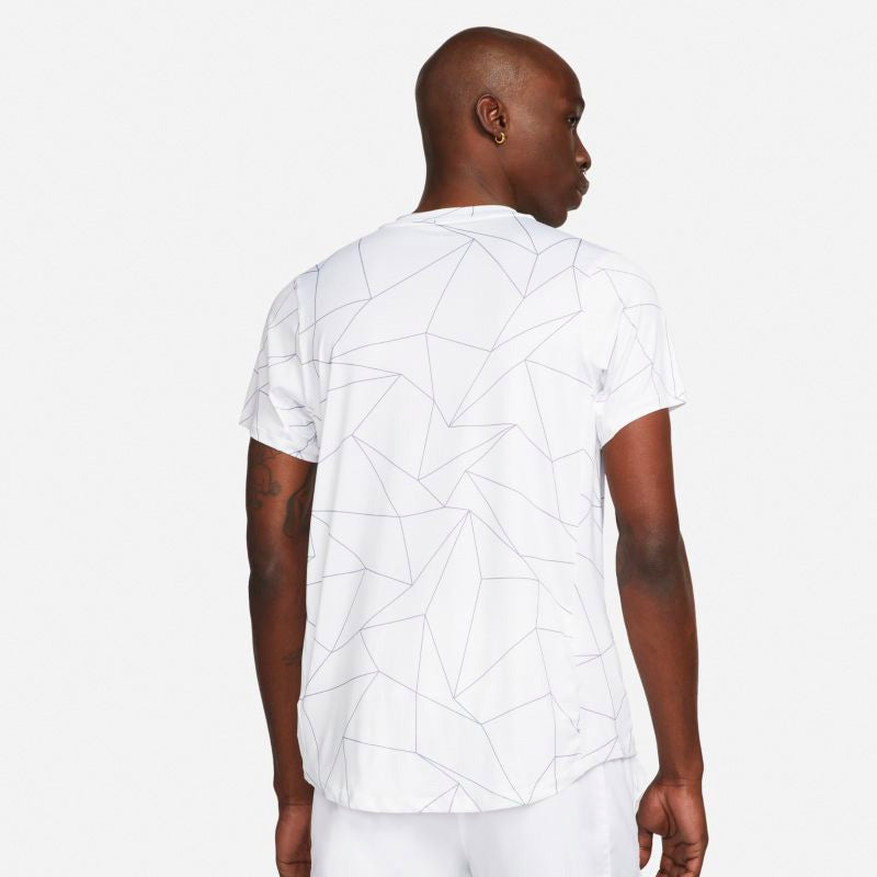 Nike Court Breathe Advantage Printed Top (M) (White) Nike