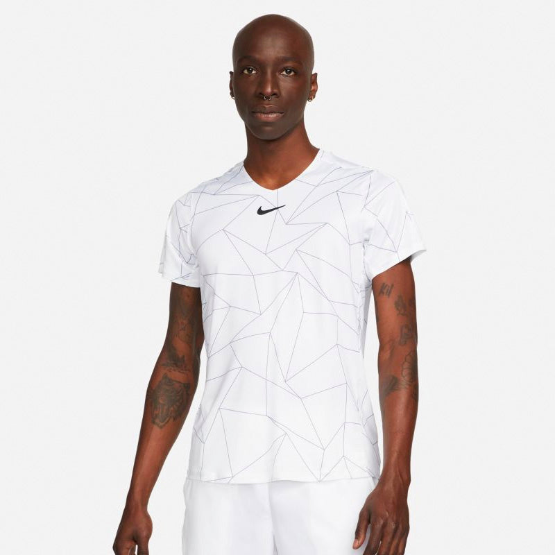 Nike Court Breathe Advantage Printed Top (M) (White) Nike
