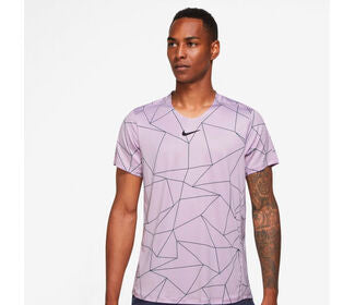 Nike Court Breathe Advantage Printed Top (M) (Light Purple)