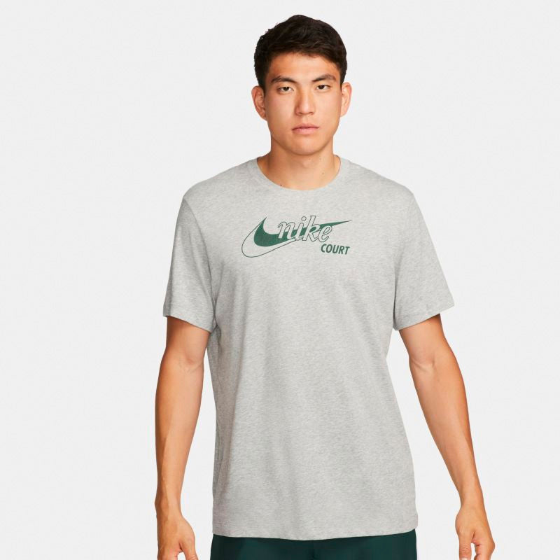 Nike Dri-Fit Swoosh Tennis Tee (M) (Grey) Nike
