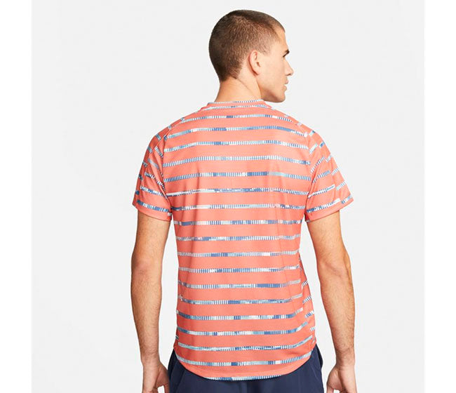 Nike Court Victory Printed Top (M) (Rust Orange)