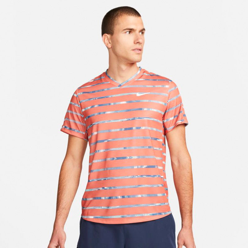 Nike Court Victory Printed Top (M) (Rust Orange) Nike