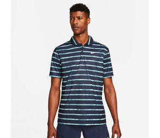 Nike Court Dri-Fit Printed Polo (M) (Navy)