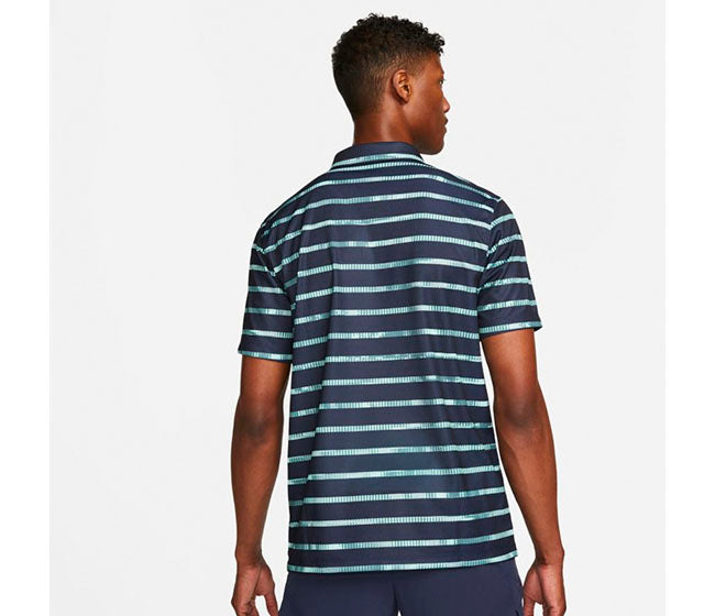 Nike Court Dri-Fit Printed Polo (M) (Navy)
