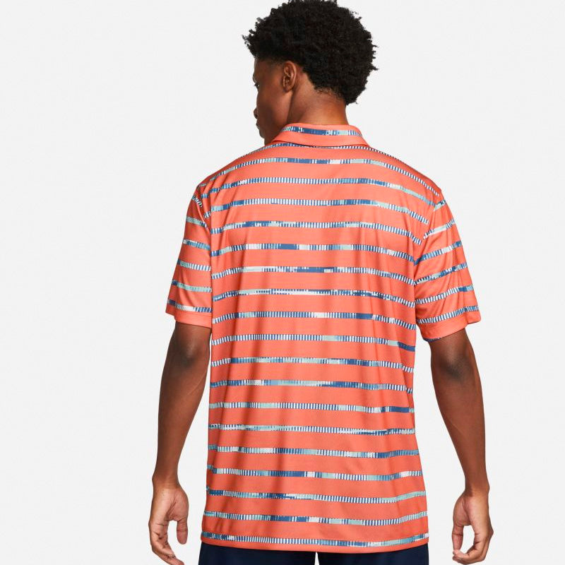 Nike Court Dri-Fit Printed Polo (M) (Rust Orange) Nike