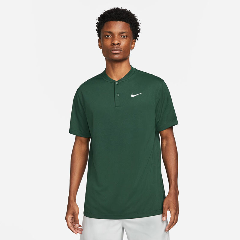 Nike Court Dri-Fit Blade Solid Polo (M) (Dark Green)