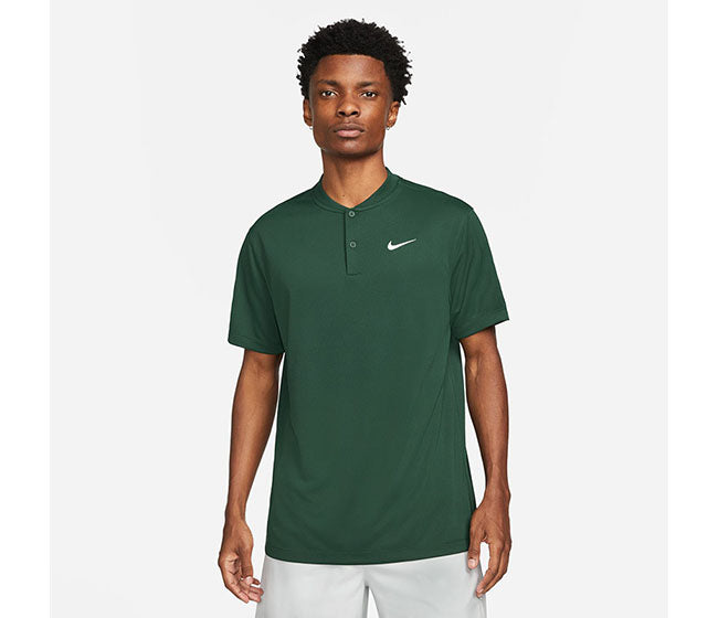 Nike Court Dri-Fit Blade Solid Polo (M) (Dark Green)