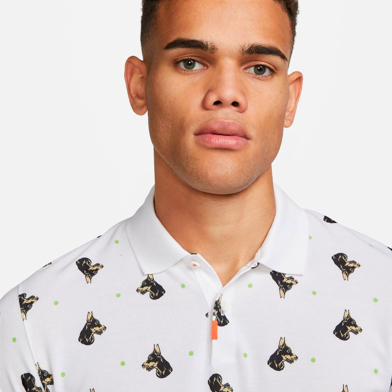 The Nike Printed Polo Slim (M) (White) Nike